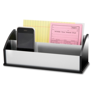 Letter/Message Sorter, Black Acrylic/Aluminum by Kantek