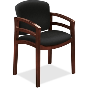 The HON Company 2112NCU10 Guest Chair Fxd Arms, 23-1/2"x22"x33-1/8", Black by HON