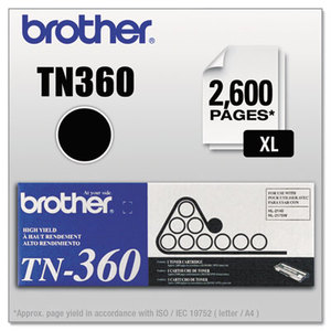 Brother Industries, Ltd TN360 TN360 High-Yield Toner, 2600 Page-Yield, Black by BROTHER INTL. CORP.