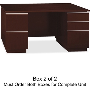 Bush Industries, Inc 50DDP60A2CS Dble Ped Desk,2 of 2,59-1/2"x29-3/8"x29-5/8",Hrv CY by Bush Business Furniture