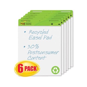 3M 559RP Self-Stick Easel Pads, 25 x 30, White, Recycled, 2 30-Sheet Pads/Carton by 3M/COMMERCIAL TAPE DIV.