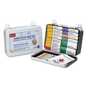 First Aid Only, Inc 241-AN Unitized First Aid Kit for 16 People, 103-Pieces, OSHA/ANSI, Metal Case by FIRST AID ONLY, INC.