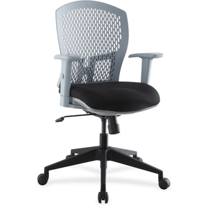 Newell Rubbermaid, Inc 85581 Plastic Back Chair, 26-1/2"x26-3/4"x41-1/4", Black/Gray by Lorell