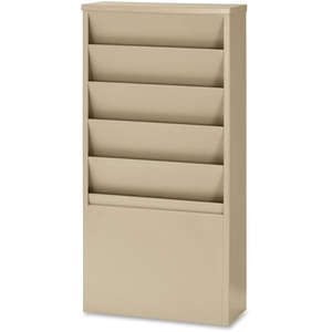 Buddy Products 0811-6 5 Pocket Literature Display Rack, 9-3/4"x4"x20-3/8", Putty by Buddy