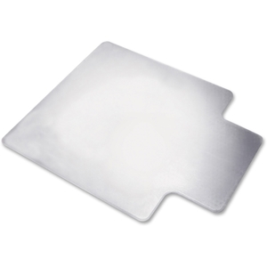 National Industries For the Blind 7220015772530 Chair Mat, PVC, High-pile Carpet, 25"x12" Lip, 46"x60", CL by SKILCRAFT