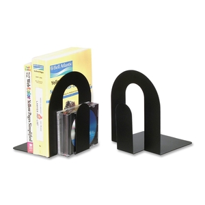 OFFICEMATE INTERNATIONAL CORP. 93132 Nonskid Steel Bookends, 9"x7-1/2"x7-3/4", Black by OIC