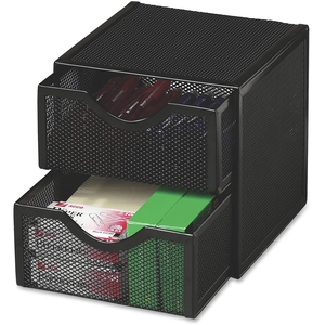 Newell Rubbermaid, Inc 9E5600BLA Mesh Organization Cube, Two-Drawer Cube, Black (ROL9E5600BLA) by Rolodex