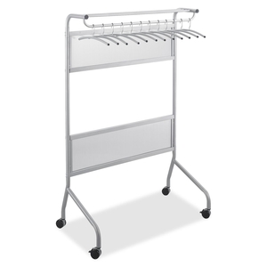 Safco Products 4601GR Garment Rack, Steel, w/Hangers, 40-1/4"x29-3/4"x58-3/4", GY by Safco