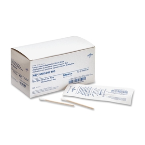 Medline Industries, Inc MDS202105 Cotton Tip Applicator, 3", Sterile, 200/BX, White by Medline