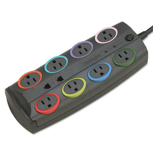 ACCO Brands Corporation 62691 SmartSockets Color-Coded Surge Protector, 8 Outlets, 8 ft Cord, 3090 Joules by ACCO BRANDS, INC.