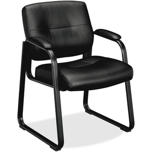 The HON Company VL693SB11 Fixed Arms Guest Chair, 24-3/4"X26"X33-1/2", Black by Basyx by HON