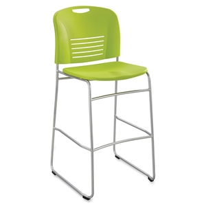 Safco Products 4295GS Sled Base Bistro Chair, 350lb Cap, 18"x22"x45", Grass Green by Safco