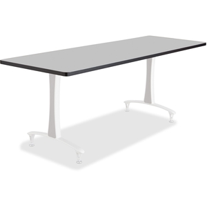 Safco Products 2087GR Fixed T-Leg Table, 60" x 24", Gray by Safco