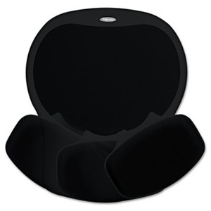 Easy Glide Gel Mouse Pad w/Wrist Rest, 10 x 12, Black/Black by FELLOWES MFG. CO.