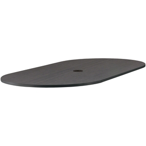 Safco Products 2540AN Oval Racetrack Table w/ Center Grommet, 72"x36", BK by Safco