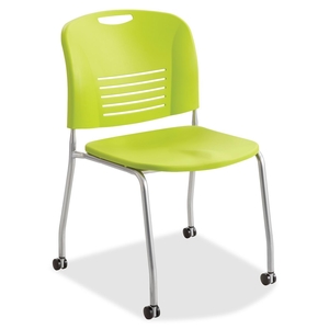 Safco Products 4291GS Stack Chairs, w/Casters, 22-1/2"x19-1/2"x32-1/2", 2/CT, GSGN by Safco