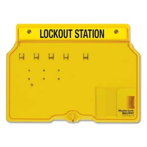 Master Lock, LLC 1482B Padlock Station, Holds 4 Safety Padlocks, Yellow by Master Lock