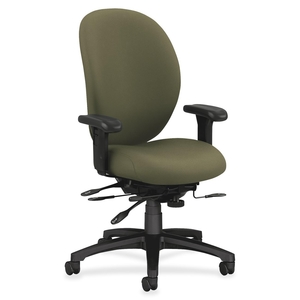 The HON Company 7608CU82T Exec High-Back Chair,w/Seat Guide,41-1/2"x27"x45-1/4", OGN by HON