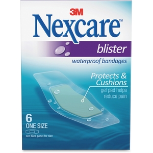 3M BWB06 Nexcare Blister Bandages, Waterproof, 6/BX, Clear by Nexcare