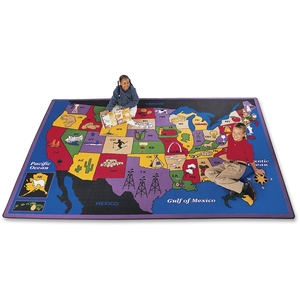 CARPETS FOR KIDS 1401 Rug,Disco Amer,4'5"X5'10" by Carpets for Kids