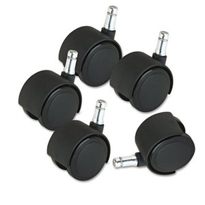 Deluxe Duet Casters, 100 lbs./Caster, Nylon, B and K Stems, Hard, 5/Set by MASTER CASTER COMPANY