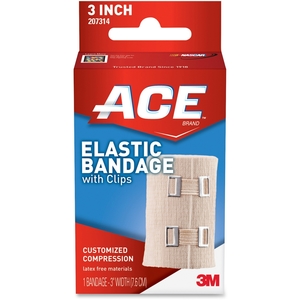 3M 207314 Elastic Bandage w/E-Z Clips, 3", Beige by Ace