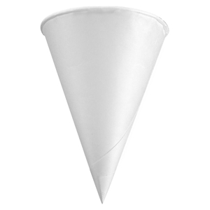 Konie Cups International, Inc. 40KR Paper Cone Cold Cups,4oz,Rolled Rim,5000/CT,White by Konie