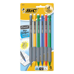 BIC MPFGP51 Mechanical Pencil Xtra Comfort, .5mm, Assorted by BIC CORP.