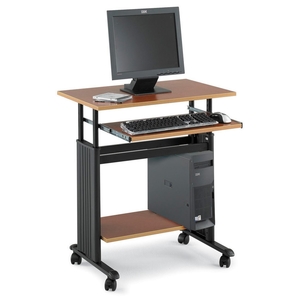 Adjustable Workstation, 29-1/2"x22"x29"-34", Medium Oak/BLK by Safco