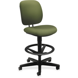 The HON Company 5905HNR74T Swivel Pneumatic Task Stool, 26-3/4"x30"x49-3/4", Green by HON