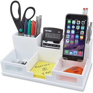 Victor Technology, LLC W9525 Desk Organizer W/Phone Hldr, 5-1/2"X10-2/5"X3-1/2", We by Victor