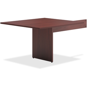 The HON Company BLMT48RNN Slab Base End Table, 44"X47-1/2"X29-1/2", Mahogany by Basyx by HON