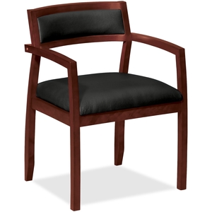 The HON Company VL852NSB11 Wood Frame Guest Chair, 22-1/2"X22"X31", Mahogany by Basyx by HON