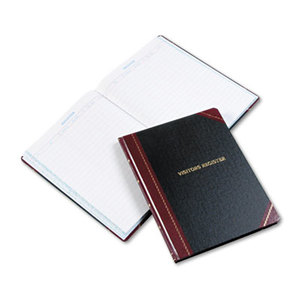 ESSELTE CORPORATION 806 Visitor Register Book, Black/Red Hardcover, 150 Pages, 10 7/8 x 14 1/8 by ESSELTE PENDAFLEX CORP.