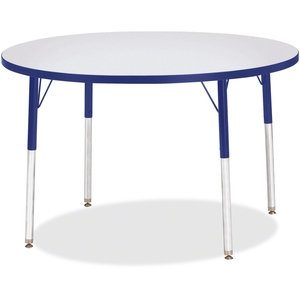 Jonti-Craft, Inc 6468JCA003 Jonti-Craft 6468JCA003 KYDZ ACTIVITY TABLE - ROUND - 42 INCH DIAMETER, 24 INCH - 31 INCH HT - GRAY/BLUE by Berries