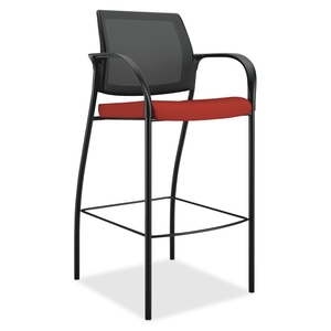 The HON Company IC108CU42 Cafe Height Stool, Mesh Back, 25"x23"x46-1/2", Poppy by HON