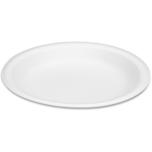 Genpak, LLC 80900 Foam Plate, 8.88" Diam, 500/CT, White by Genpak