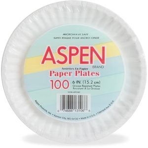 AJM Packaging Corporation CP6OAWH Plate,Ppr,Coated,White,6" by AJM