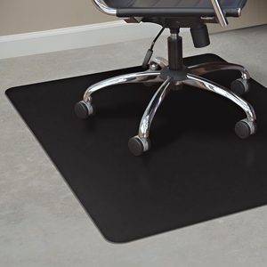 Hard Floor Chairmat, Rectangular, 36"X48", Black by ES Robbins