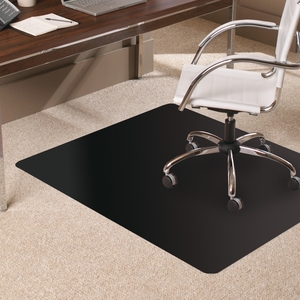 ES ROBBINS CORPORATION 128012 Chairmat, Rectangular, Low Pile, 36"X48", Black by ES Robbins