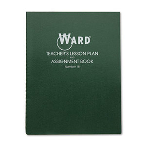 THE HUBBARD COMPANY 18 Lesson Plan Book, Wirebound, 8 Class Periods/Day, 11 x 8-1/2, 100 Pages, Green by THE HUBBARD COMPANY
