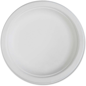 Genuine Joe 10216 Compostable Plates, 6", 20/Pk, White by Genuine Joe