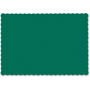 Hoffmaster Group, Inc 310528 Paper Placemat,9-5/8"x13-1/2",Scalloped Edge,1000/CT,Green by Hoffmaster