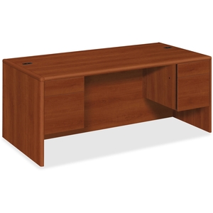 The HON Company 10791CO Double Pedestal Desk, 72"X36"X29-1/2", Cognac by HON