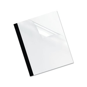 Thermal Binding System Covers, 30 Sheets, 11 x 8 1/2, Clear/Black, 10/Pack by FELLOWES MFG. CO.