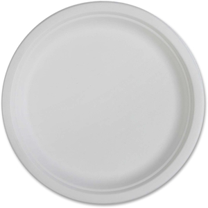 Genuine Joe 10218 Compostable Plates, 10", 10/Pk, White by Genuine Joe