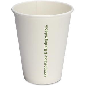 Genuine Joe 10215 Compostable Cups, 12Oz., 20/Pk, White by Genuine Joe