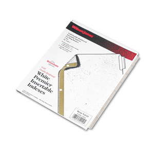 ACCO Brands Corporation W54149A Gold Pro Insertable Tab Index, Clear 8-Tab, Letter, White Sheets by WILSON JONES CO.