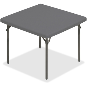 Sparco Products 65277 Square Folding Table, 37"X37", Charcoal by Iceberg