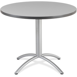 Business Source 65647 Round Cafe Table, 42" Round/29" H, Gray by Iceberg